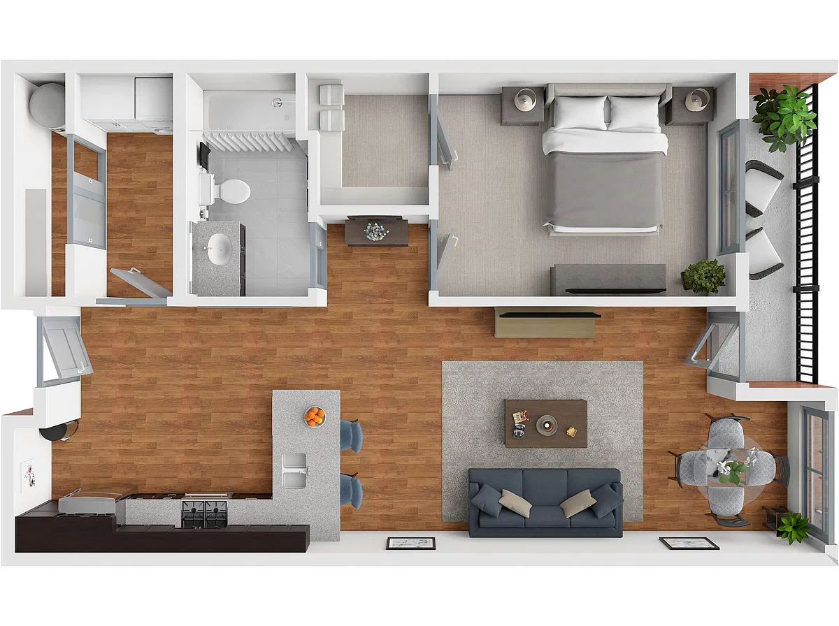 Floor plan 1x1d
