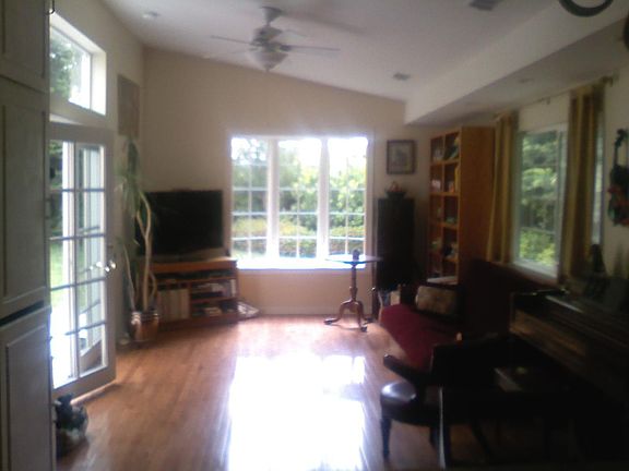 Hardwood, French doors, bay window