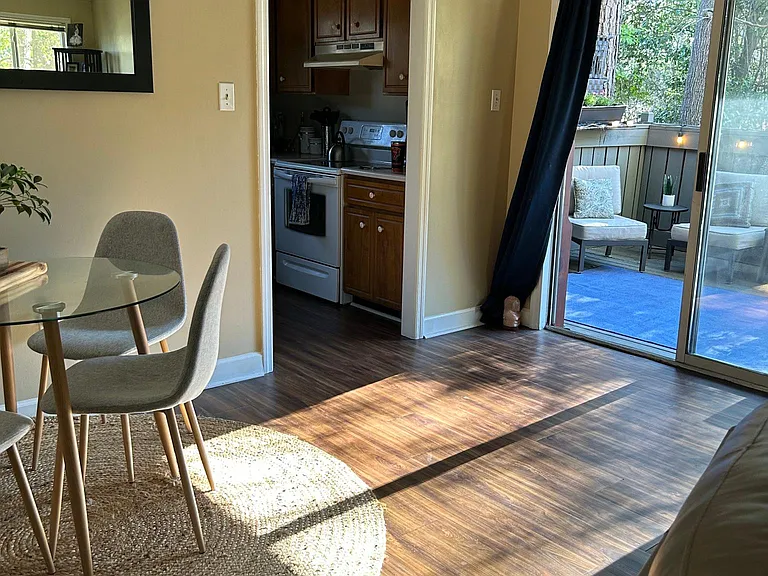 dinette area leading out to deck