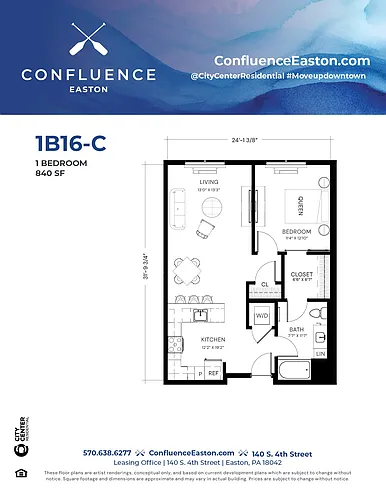 Floor plan 1B16-C