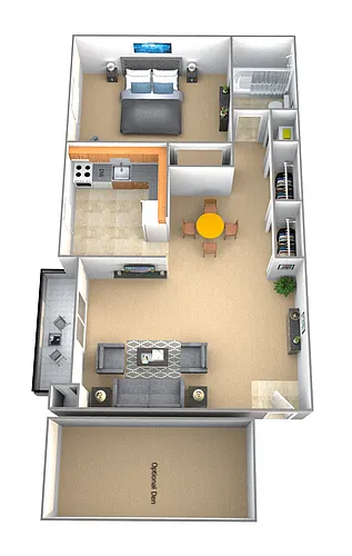 Floor plan 1 Bedroom 1 Bath
