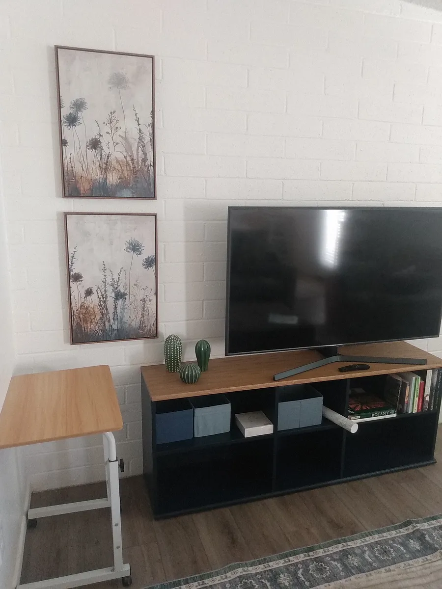 living room with extra cart on wheels - 2550 E Sequoyah St