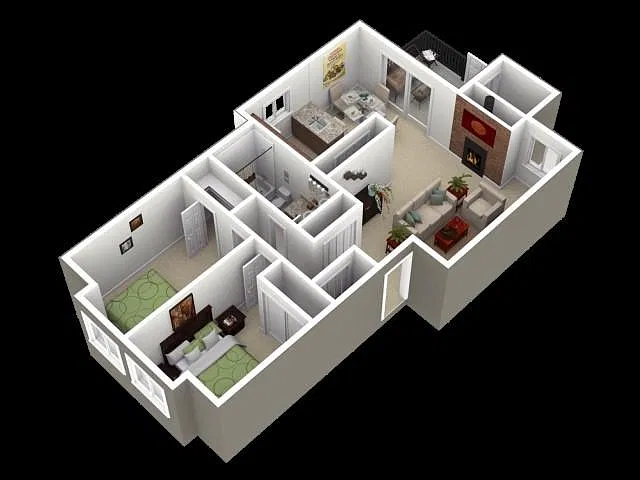 Floor plan The Trails 2x1