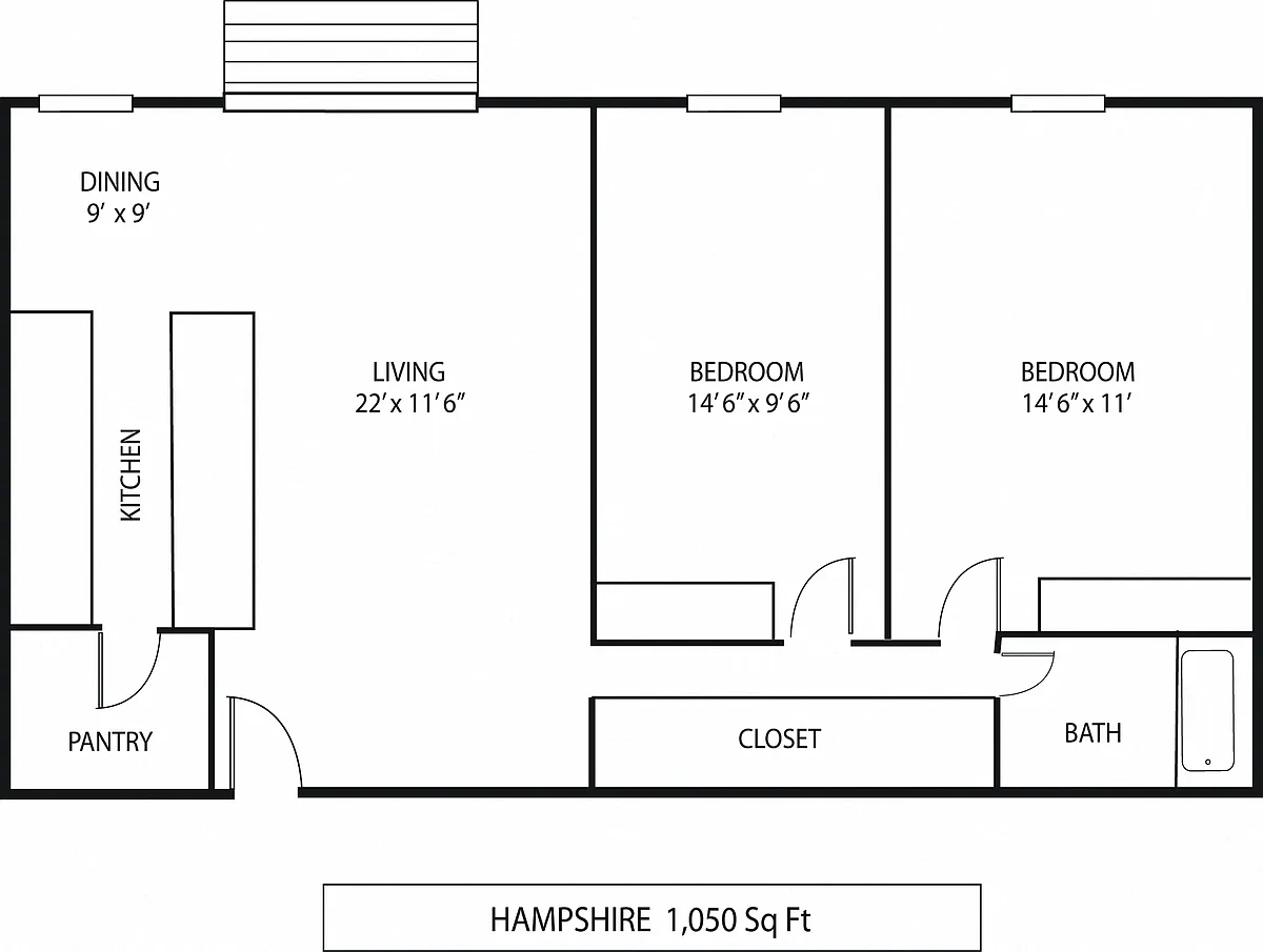 Floor plan Hampshire - Income Restrictions Apply