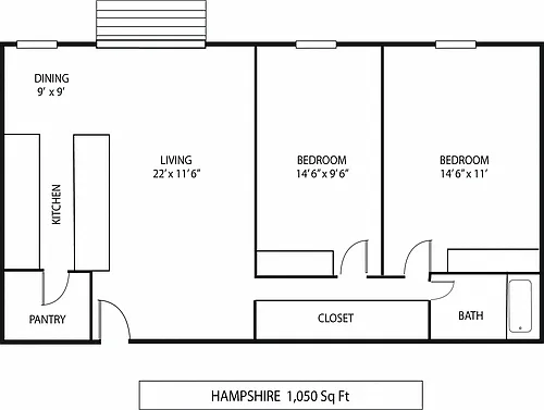 Floor plan Hampshire - Income Restrictions Apply