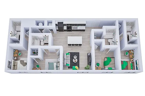 Floor plan 4BR/4BA - The Love