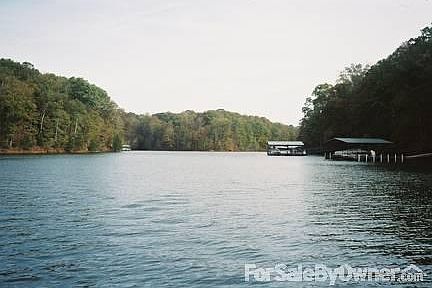 Distant view of lake frontage.