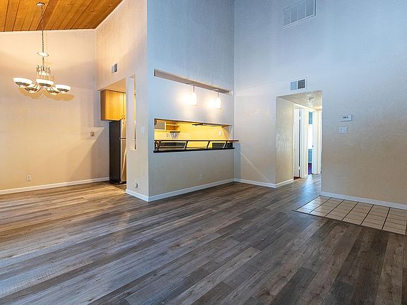 Living and dining areas