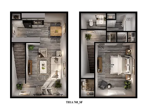 Floor plan TH1A1B1C