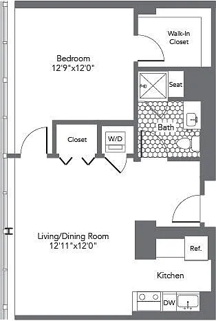 Floor plan 1R