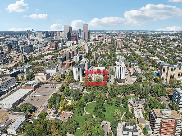 Aerial view, looking north toward Downtown