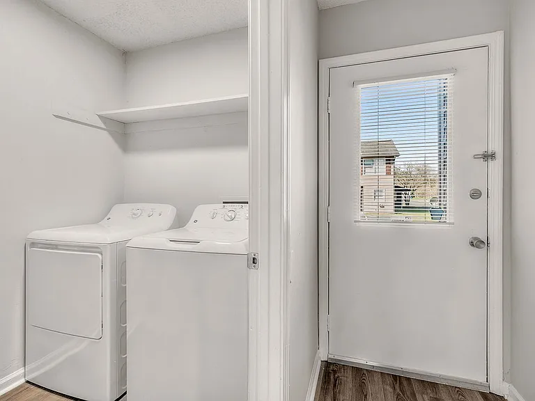 Dedicated laundry rooms with plenty of extra room for storage.