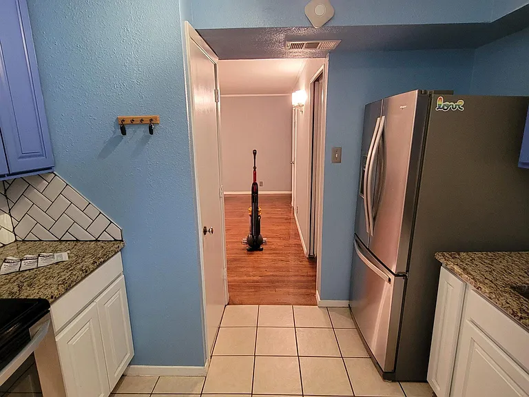 Kitchen view to living area