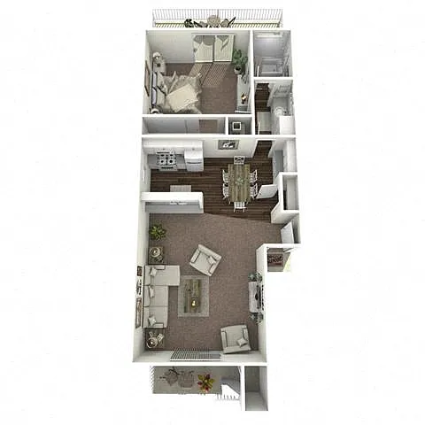 Floor plan 1 Bedroom 1 Bathroom