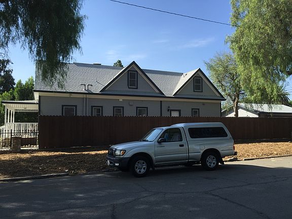 Side view showing gables