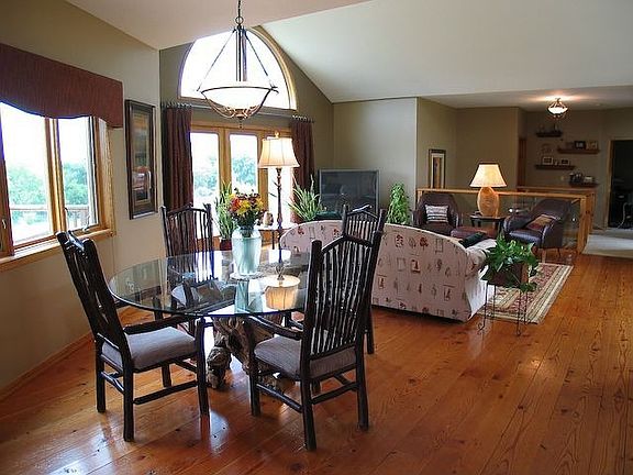 Dining and living areas.