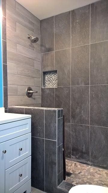 Custom 3/4 Tiled Roman Shower