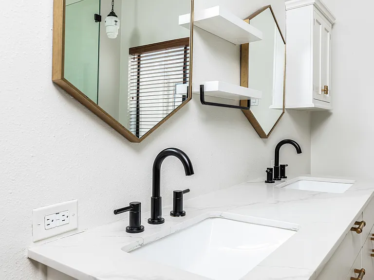 Remodeled primary bathroom vanity