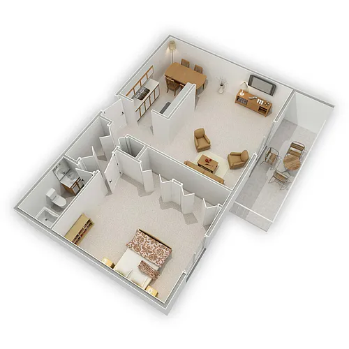 Floor plan 1 Bedroom