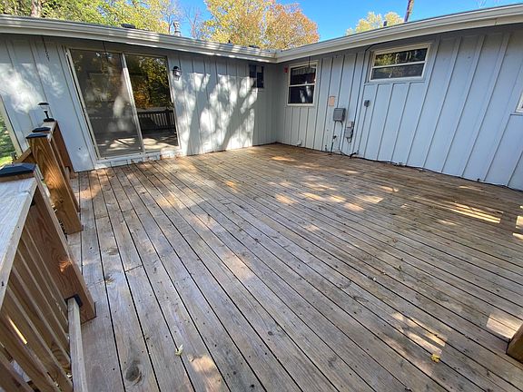 Deck off the master bedroom.