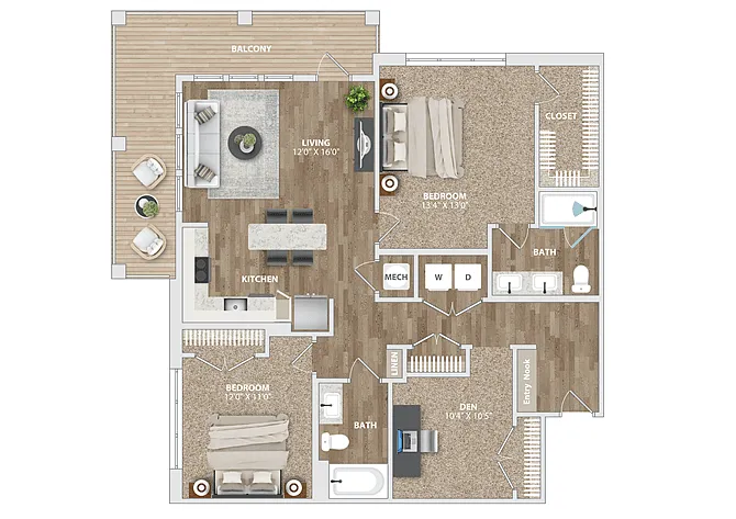 Floor plan B1 DEN