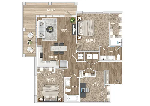 Floor plan B1 DEN