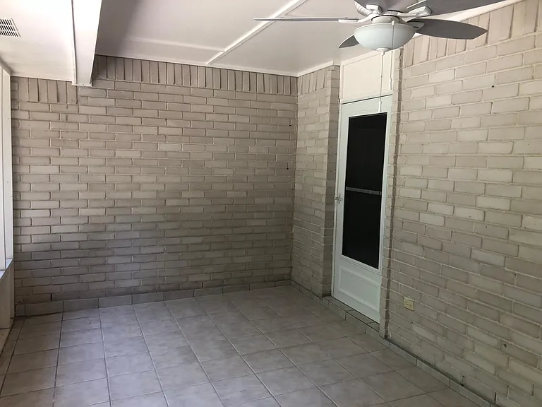Enclosed back patio