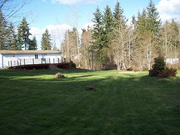 Backyard with view of deck