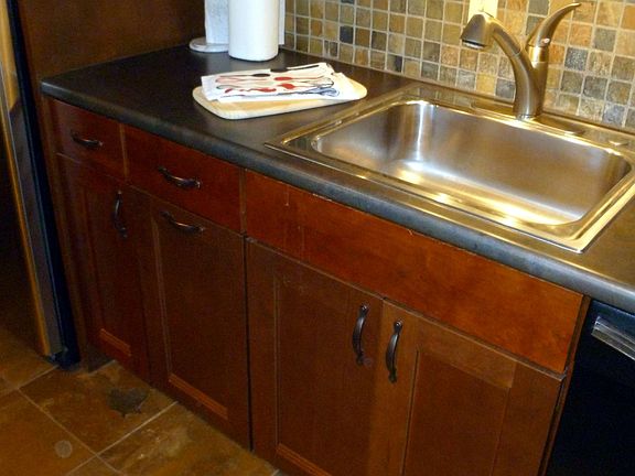 slate tiles, custom lighting