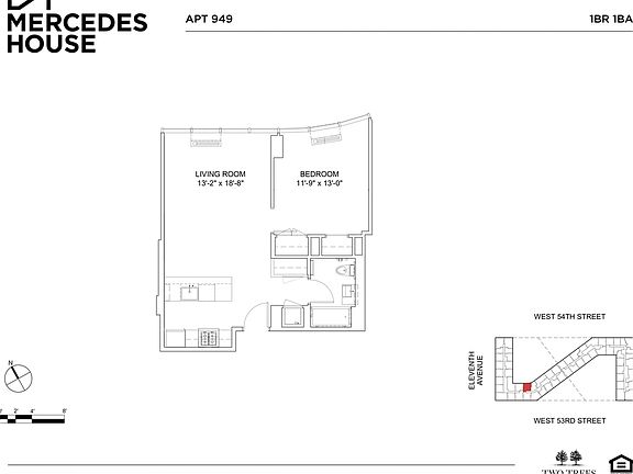 2nd image of 550 W 54th St #949