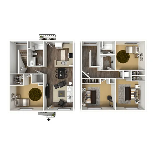 Floor plan 4x2T