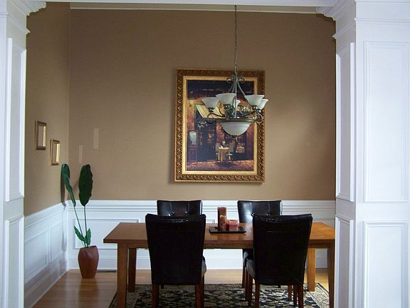 Columns and crown molding in Dining room