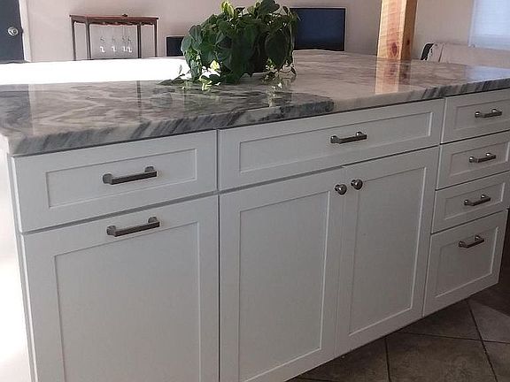 Upscale white cabinetry