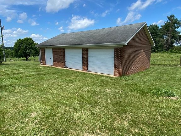 Two car garage with workshop.