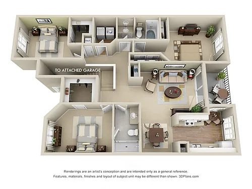 Floor plan Royal Crest with Attached Garage