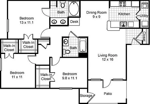 Floor plan D1