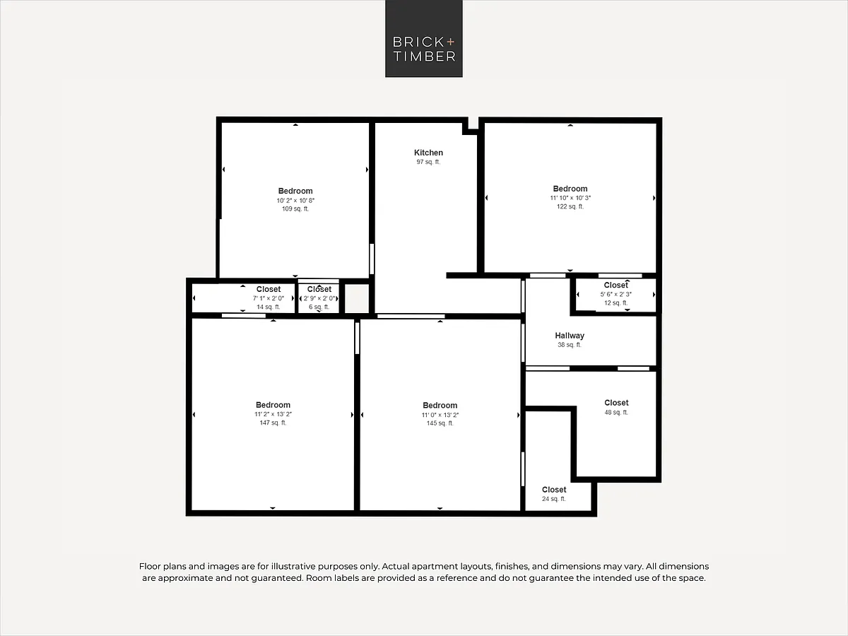 Floor plan 2 Bedroom 1 Bath