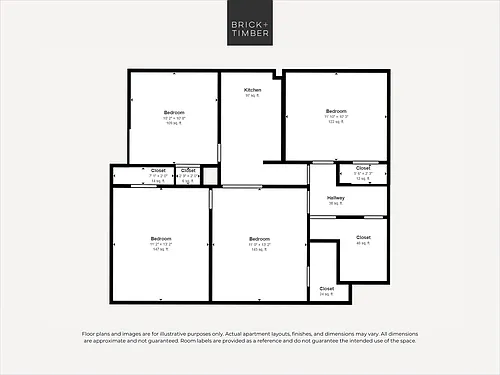 Floor plan 2 Bedroom 1 Bath