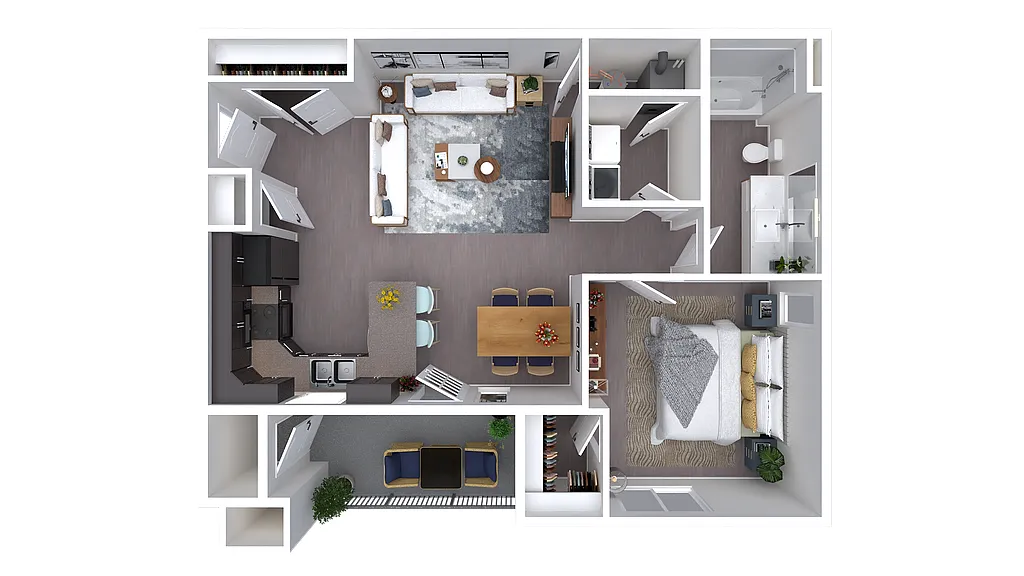 Floor plan 1 Bedroom 1 Bathroom