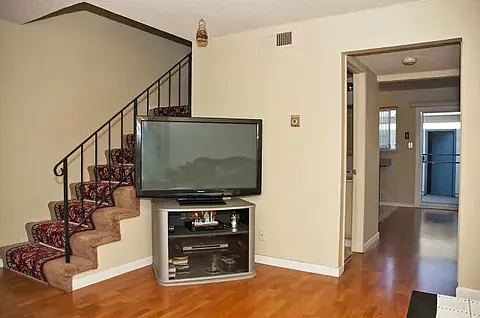 Stairs and TV hookup