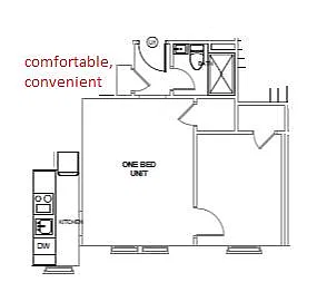 Floor plan one bedroom