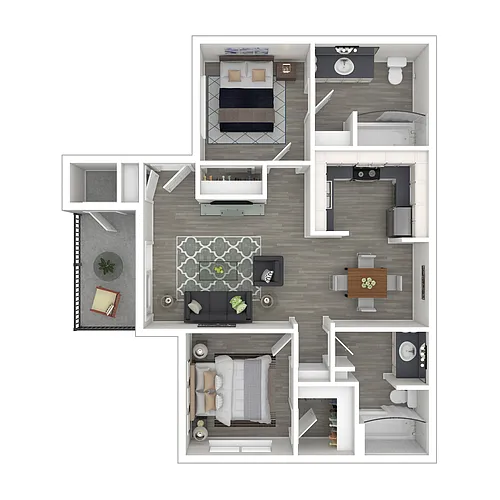Floor plan 2x2B