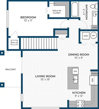 Floor Plan 1G | Seasons at Grafton | Apartments in Grafton, WI Floor Plan 1G | Seasons at Grafton | Apartments in Grafton, WI