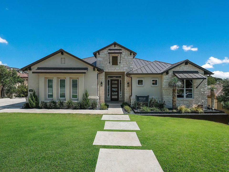 Stunning stucco and stone exterior