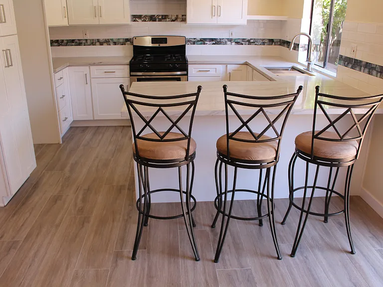 New Kitchen with new tile floors
