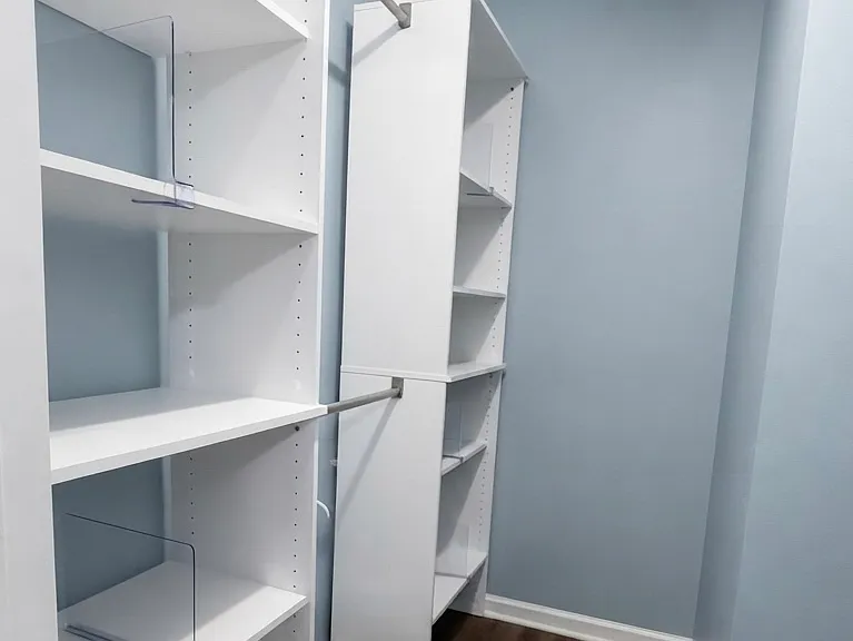 Walk-in closet in primary suite