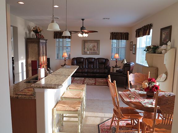 family room open to kitchen