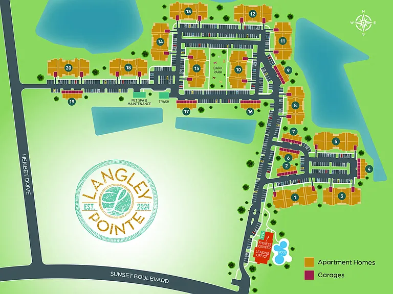 Langley Pointe Apartments | Site Map
