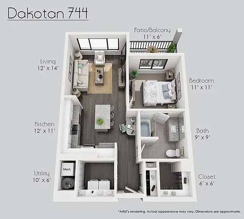 Floor plan The Dakotan 744
