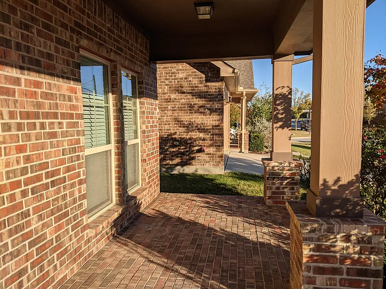 front porch faces community park